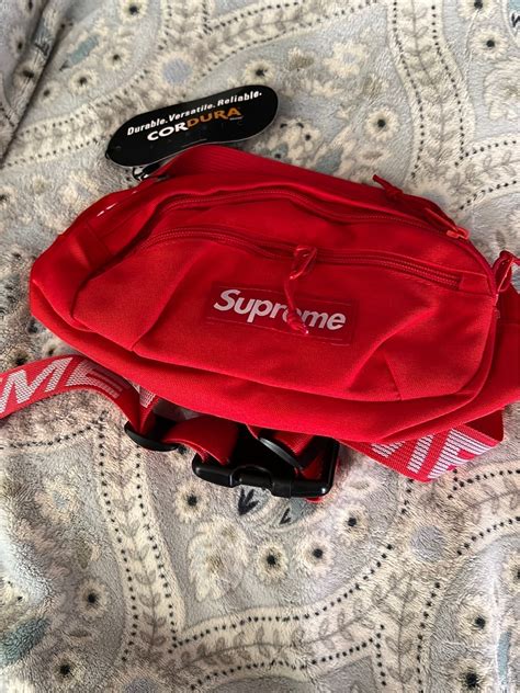 supreme waist bag red fake